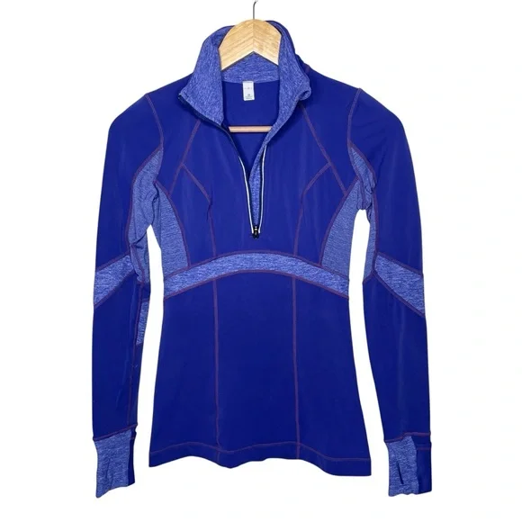 lululemon Run Distance Pullover Pigment Blue Sz 2 - Picture 5 of 16
